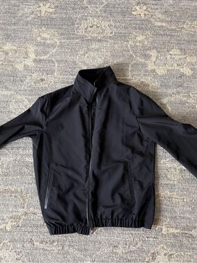 The Row Men's Black Lightweight Zip-Front Jacket